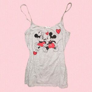 Disney Gray Camisole with Mickey and Minnie Design